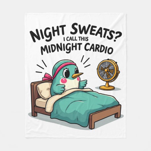Funny Midnight Cardio Fleece Blanket (Vorderseite)