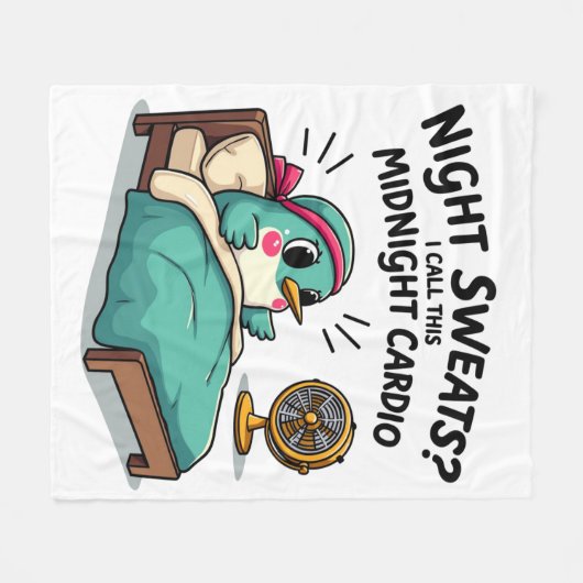 Funny Midnight Cardio Fleece Blanket (Vorderseite (Horizontal))