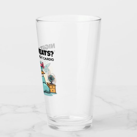 Funny Midnight Cardio Glass Cup Glas (Links)