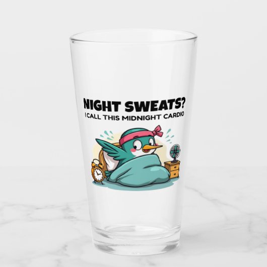 Funny Midnight Cardio Glass Cup Glas (Vorderseite)