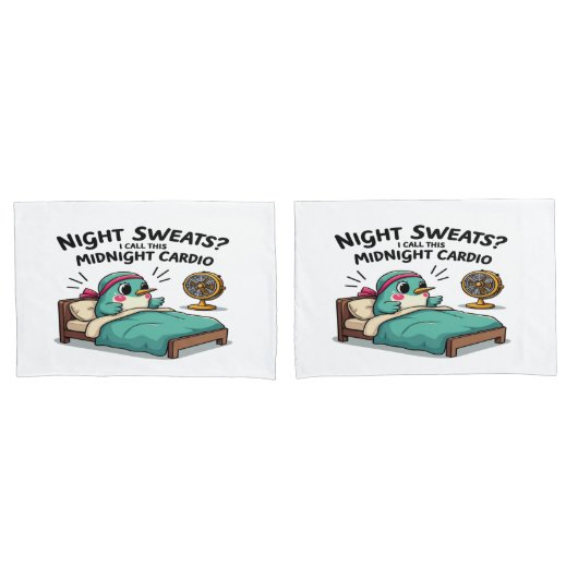Funny Midnight Cardio Pillowcases Kissenbezug (Vorderseite-Set)