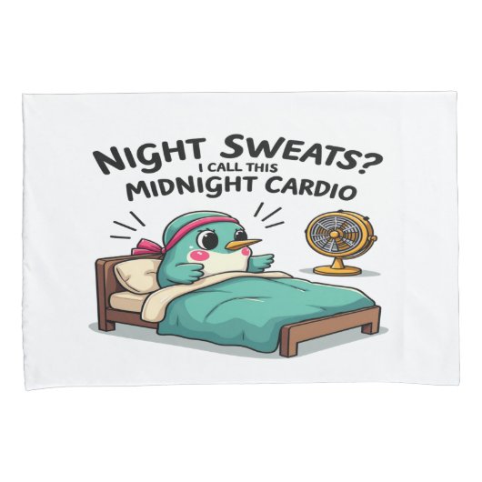 Funny Midnight Cardio Pillowcases Kissenbezug (Vorderseite-Rechts)
