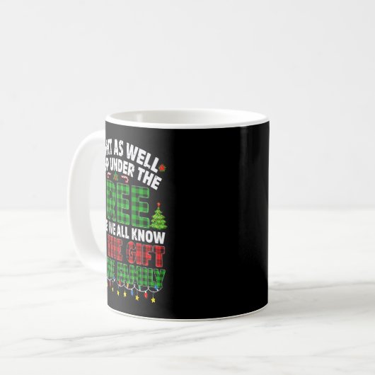 Funny Might As Well Sleep Under Tree Christmas Fam Kaffeetasse (Vorderseite Links)