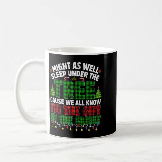 Funny Might As Well Sleep Under Tree Christmas Fam Kaffeetasse (Links)