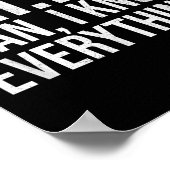 Funny Mike Man I Know Everything Lazy Christmas Mi Poster (Ecke)