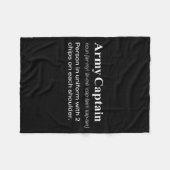 Funny Military Army Captain Definition Gift Fleecedecke (Vorderseite (Horizontal))
