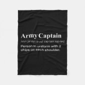 Funny Military Army Captain Definition Gift Fleecedecke (Vorderseite)