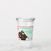 Funny Military/Christmas Santa Acryltrinkbecher (Vorderseite)