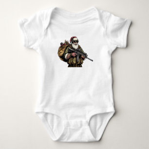Funny Military/Christmas Santa Baby Strampler