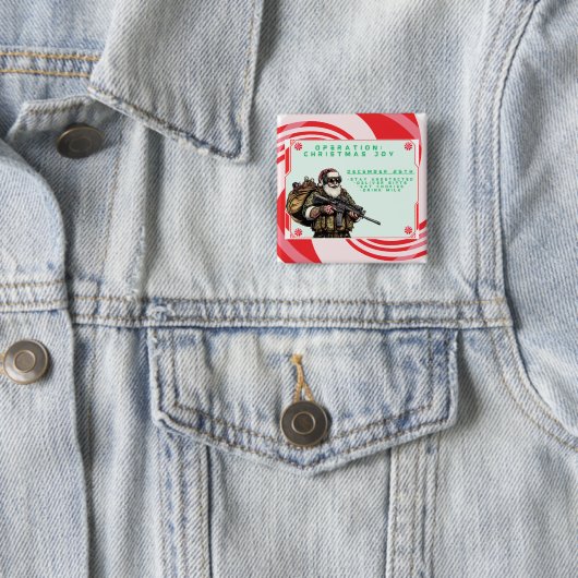 Funny Military/Christmas Santa Button (Beispiel)
