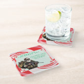 Funny Military/Christmas Santa Glasuntersetzer (Schrägansicht)