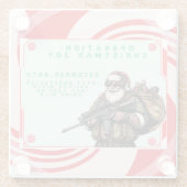 Funny Military/Christmas Santa Glasuntersetzer (Rückseite)