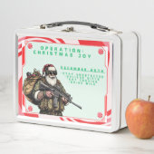 Funny Military/Christmas Santa Metall Brotdose (Beispiel)