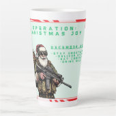 Funny Military/Christmas Santa Milchtasse (Vorderseite)