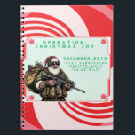 Funny Military/Christmas Santa Notizblock<br><div class="desc">Versag nie</div>