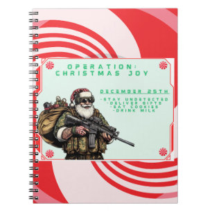 Funny Military/Christmas Santa Notizblock