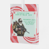 Funny Military/Christmas Santa Ornament Aus Glas (Vorderseite links)