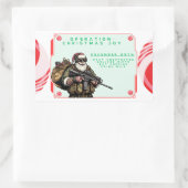 Funny Military/Christmas Santa Rechteckiger Aufkleber (Tasche)