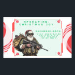 Funny Military/Christmas Santa Rechteckiger Aufkleber<br><div class="desc">Versag nie</div>