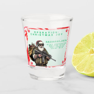 Funny Military/Christmas Santa Schnapsglas