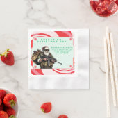 Funny Military/Christmas Santa Serviette (Beispiel)