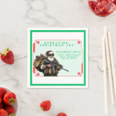 Funny Military/Christmas Santa Serviette (Beispiel)