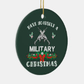 Funny Military Weihnachten Sprichwort Keramik Ornament (Rechts)