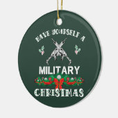 Funny Military Weihnachten Sprichwort Keramik Ornament (Links)