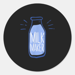 Funny Milk Maker Famers Geschenkartikel Flasche Gr Runder Aufkleber