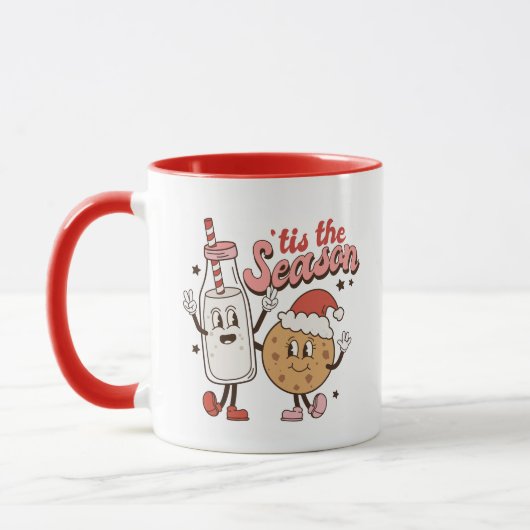 Funny Milk und Cookie Weihnachten Tasse (Links)