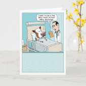 Funny Milky Kuh im Krankenhaus wird gut Karte (Gelbe Blume)