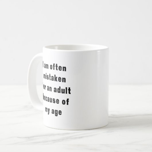 Funny Millenial Tasse (Vorderseite Links)