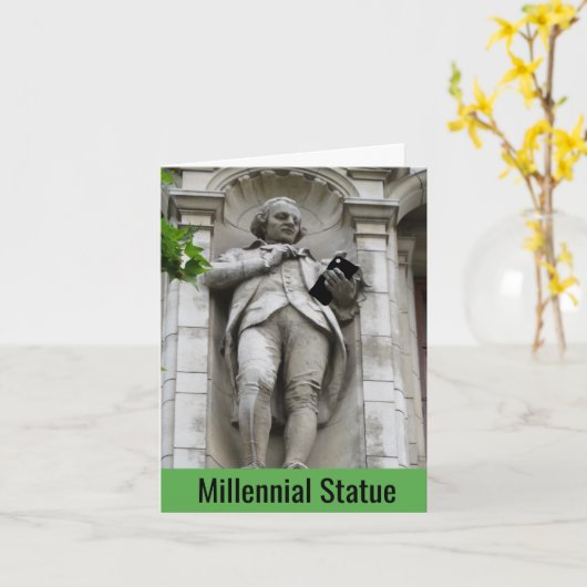 Funny Millennium ial Statue Happy Birthday Card Karte (Gelbe Blume)