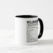 Funny Millwright Nutrition Facts Technician Gift Tasse (VorderseiteRechts)