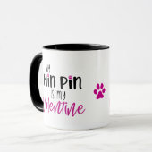Funny Min Button Valentinstag Tasse (Vorderseite Links)