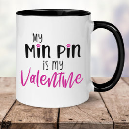 Funny Min Button Valentinstag Tasse