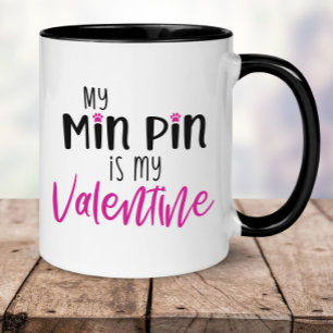 Funny Min Button Valentinstag Tasse