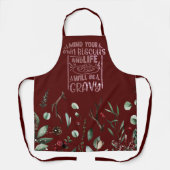 Funny Mind Your Own Biscuits Burgundy Urlaub Schürze (Vorderseite)