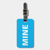 Funny Mine Blue Luggage Tag Gepäckanhänger (Vorderseite vertikal)