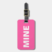 Funny Mine Pink Luggage Tag Gepäckanhänger (Vorderseite vertikal)