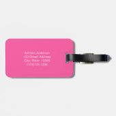 Funny Mine Pink Luggage Tag Gepäckanhänger (Rückseite horizontal)