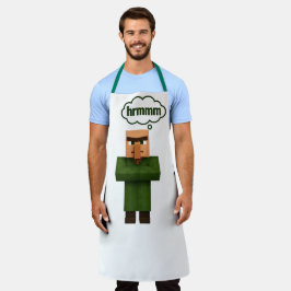 Funny Minecraft Villager Schürze - Pixel Art "Hrmm