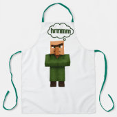 Funny Minecraft Villager Schürze - Pixel Art "Hrmm (Vorderseite)