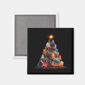 Funny Minerals Christmas Tree Graphic Crystals Magnet (Vorderseite/Rückseite)