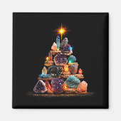 Funny Minerals Christmas Tree Graphic Crystals  Magnet (Vorne)