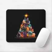 Funny Minerals Christmas Tree Graphic Crystals Mousepad (Mit Mouse)