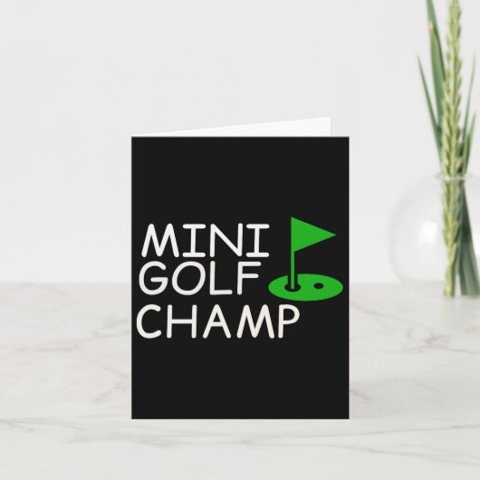 Funny Mini Golf Design Karte (Vorderseite)
