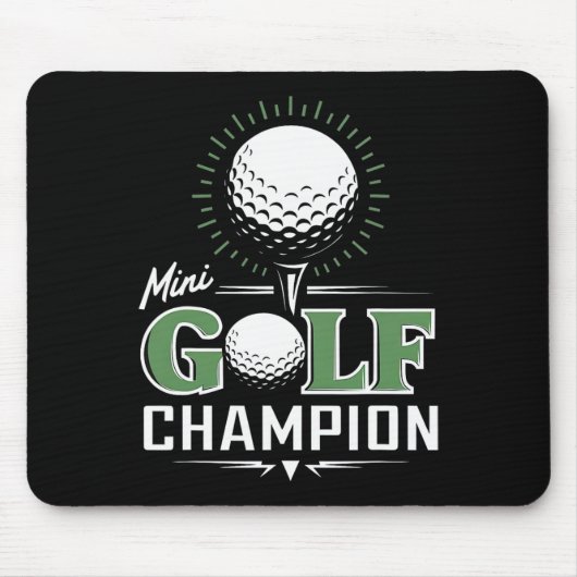 Funny Mini Golf Miniature Golfing Champion Golfer  Mousepad (Vorne)