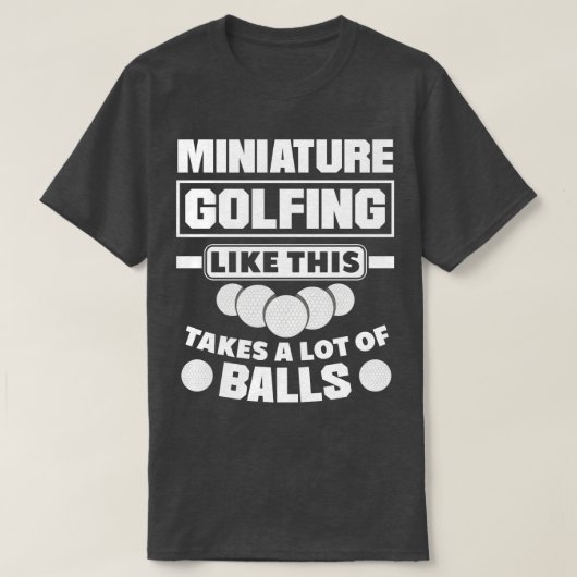 Funny Miniature Golf Miniaturspielraum Golfspielwe T-Shirt (Design vorne)