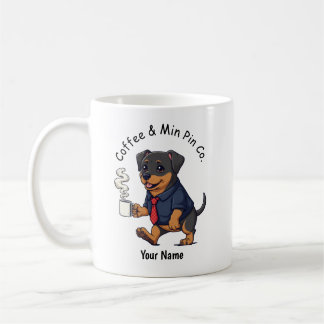 Funny Miniature Pinscher Dog Business Suit Coffee Kaffeetasse